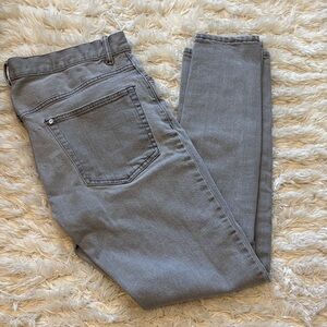 Men's Slim Straight Gray Jeans